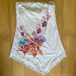 BECCA White Floral Swim Coverup